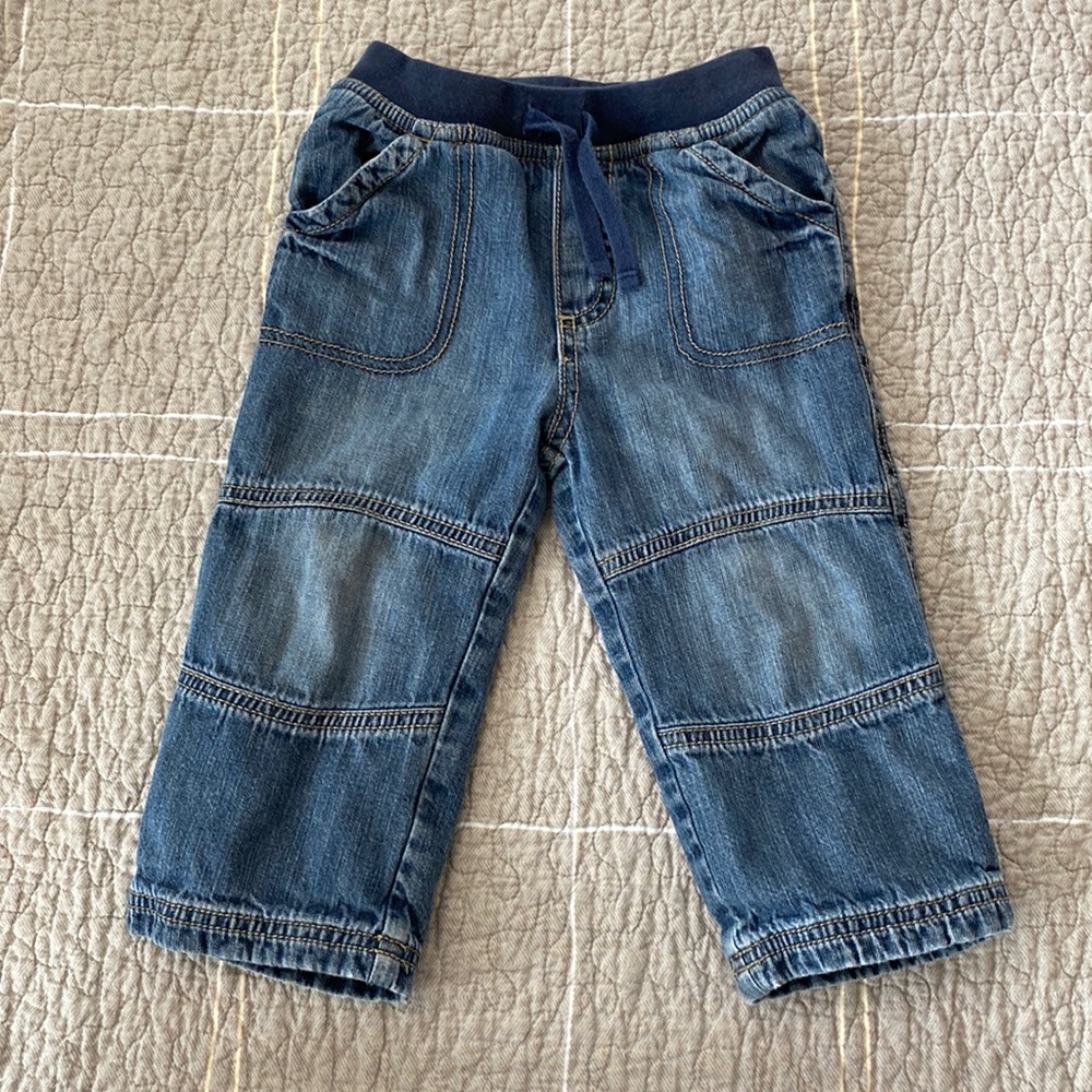 ✨4/$20✨ Old Navy denim pants with elastic waistband (size 18-24 months)